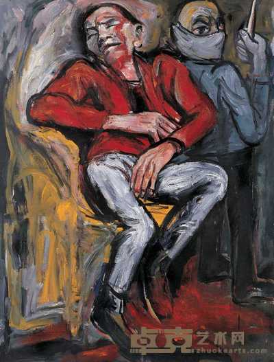曾梵志 1990年作 《协和医院系列-痛》 150×115cm